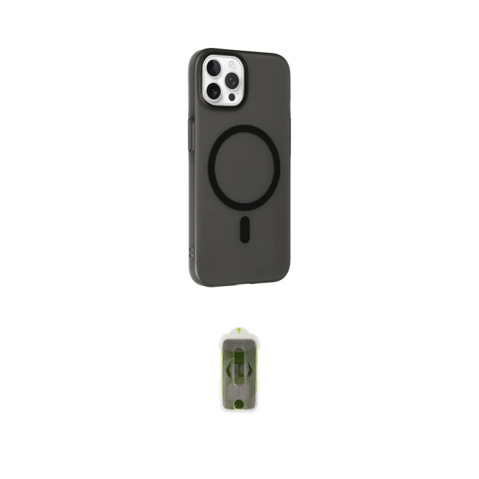 ieg™ iPhone 15 Pro Max Kılıf Çekirdek Modern Prime - Siyah Joko Magic 5D Hayalet Cam