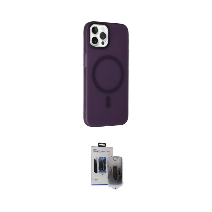 ieg™ iPhone 15 Pro Max Kılıf Çekirdek Modern Prime - Siyah Vanessa Magic Hayalet Cam