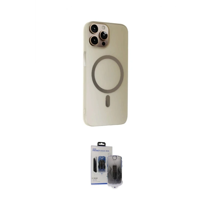 ieg™ iPhone 15 Pro Max Kılıf Çekirdek Modern Prime - Siyah Vanessa Magic Hayalet Cam