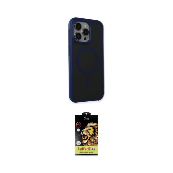 ieg™ iPhone 15 Pro Max Kılıf Çekirdek Yansıma Prime - Siyah Buffer Cam Ekran Koruyucu