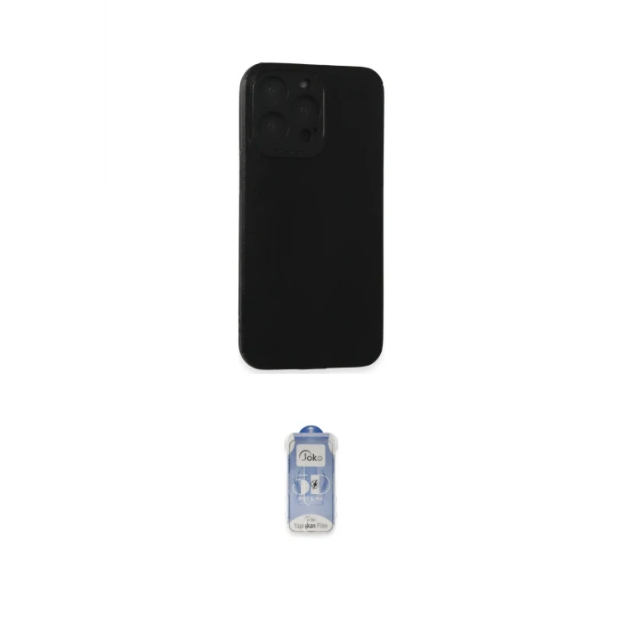 ieg™ iPhone 15 Pro Max Kılıf Doruk Asil Koleksiyonu - Siyah Joko Magic 5D Cam