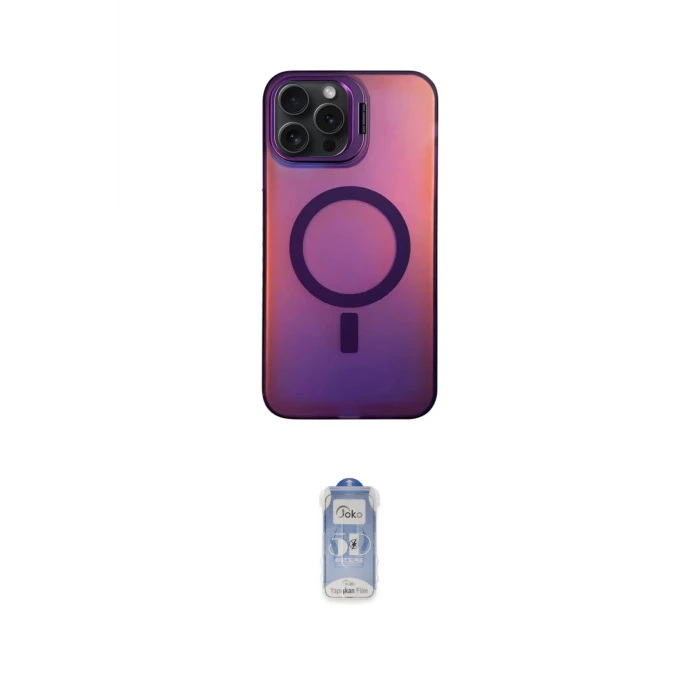 ieg™ iPhone 15 Pro Max Kılıf Doruk Klasik Prime - Siyah Joko Magic 5D Cam