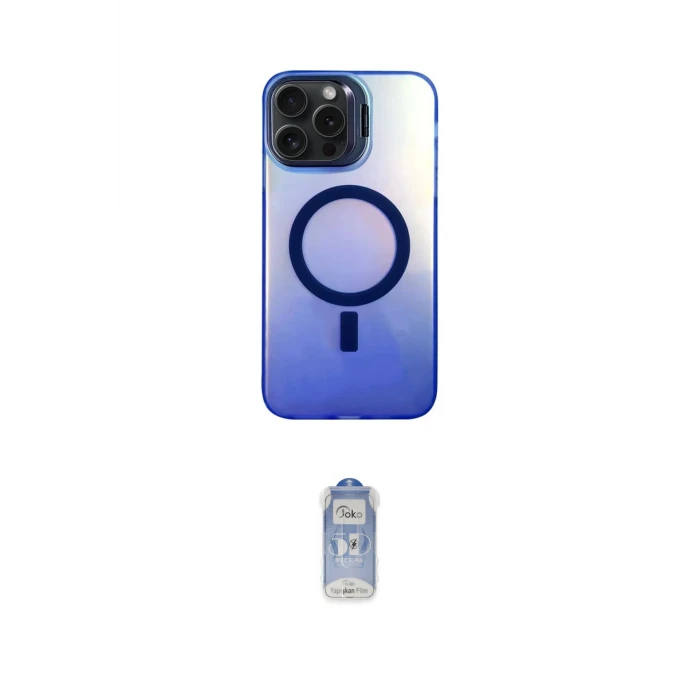 ieg™ iPhone 15 Pro Max Kılıf Doruk Klasik Prime - Siyah Joko Magic 5D Cam