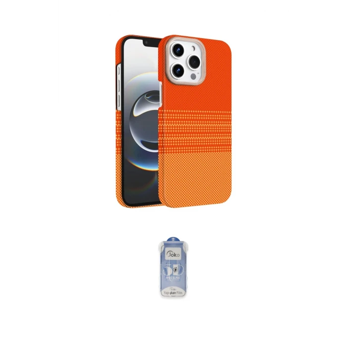 ieg™ iPhone 15 Pro Max Kılıf Doruk Serisi - Siyah Joko Magic 5D Cam