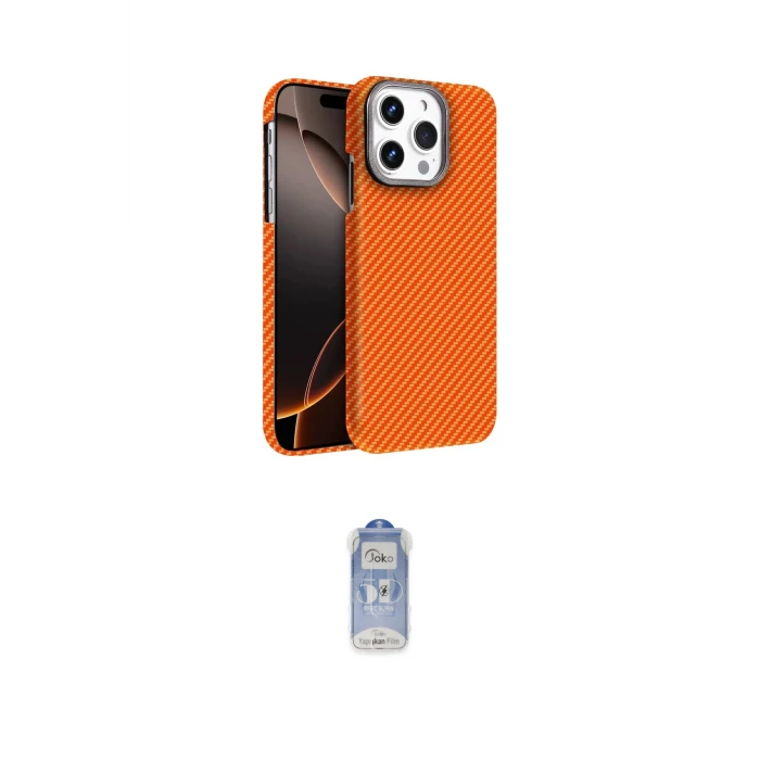ieg™ iPhone 15 Pro Max Kılıf Doruk Serisi - Siyah Joko Magic 5D Cam