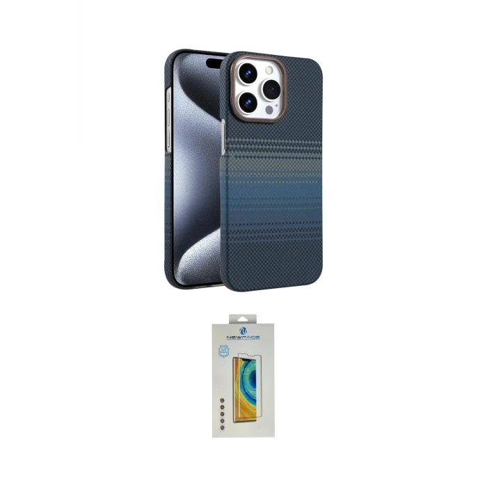 ieg™ iPhone 15 Pro Max Kılıf Doruk Serisi - Siyah Polymer Nano Ekran Koruyucu