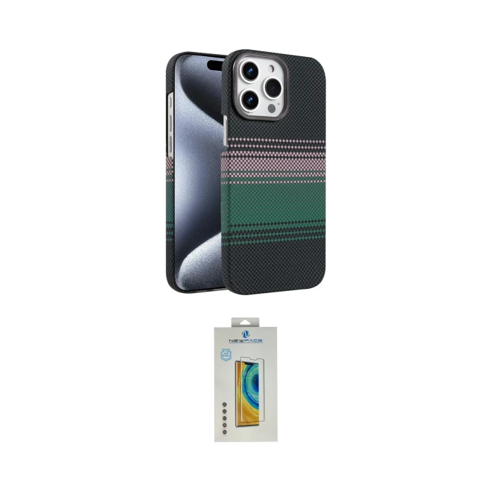 ieg™ iPhone 15 Pro Max Kılıf Doruk Serisi - Siyah Polymer Nano Ekran Koruyucu