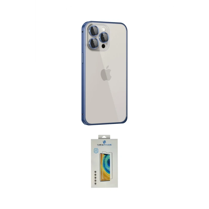 ieg™ iPhone 15 Pro Max Kılıf Eksen Form Serisi - Siyah Polymer Nano Ekran Koruyucu