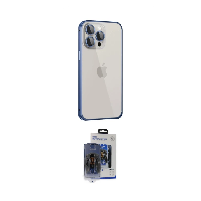 ieg™ iPhone 15 Pro Max Kılıf Eksen Form Serisi - Siyah Vanessa Magic Cam