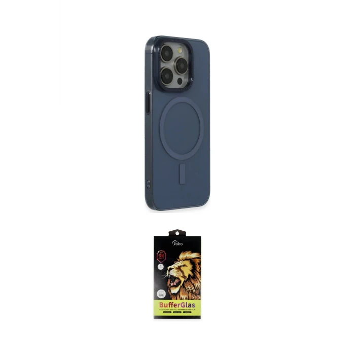 ieg™ iPhone 15 Pro Max Kılıf Eksen Işık Prime - Siyah Buffer Cam Ekran Koruyucu