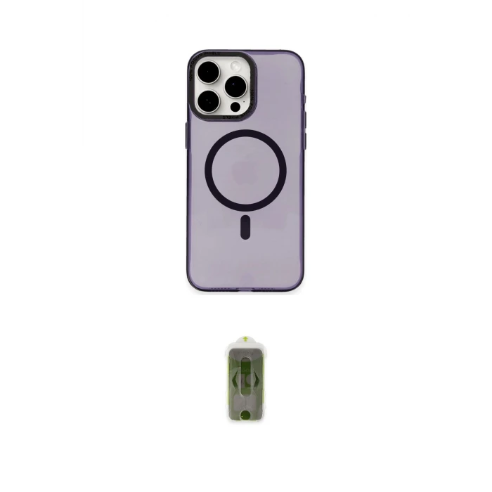 ieg™ iPhone 15 Pro Max Kılıf Eksen Işık Prime - Siyah Joko Magic 5D Hayalet Cam