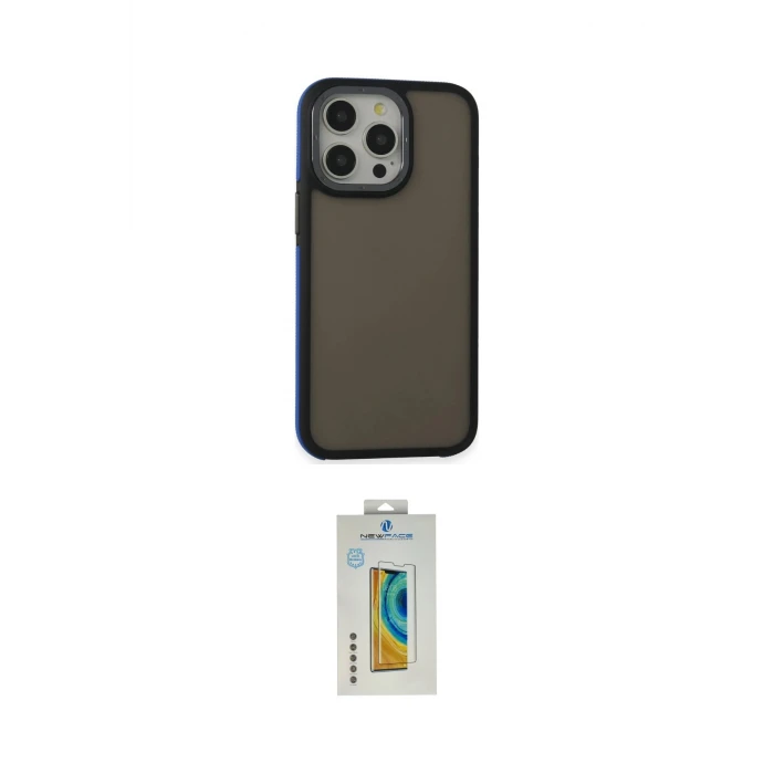 ieg™ iPhone 15 Pro Max Kılıf Eksen Işık - Siyah Polymer Nano Ekran Koruyucu