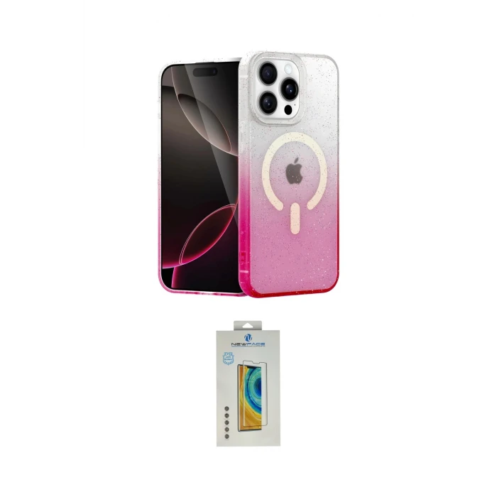 ieg™ iPhone 15 Pro Max Kılıf Eksen Minimal Özel Seri - Siyah Polymer Nano Ekran Koruyucu