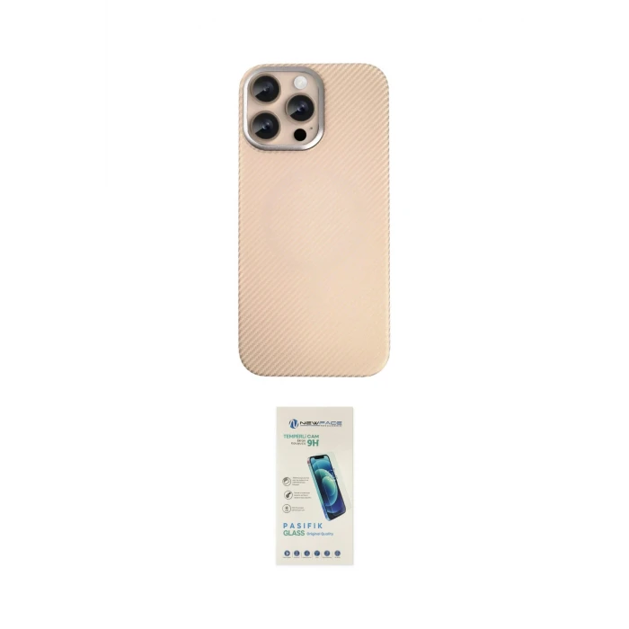 ieg™ iPhone 15 Pro Max Kılıf Eksen Prime - Şeffaf Pasifik Cam Ekran Koruyucu