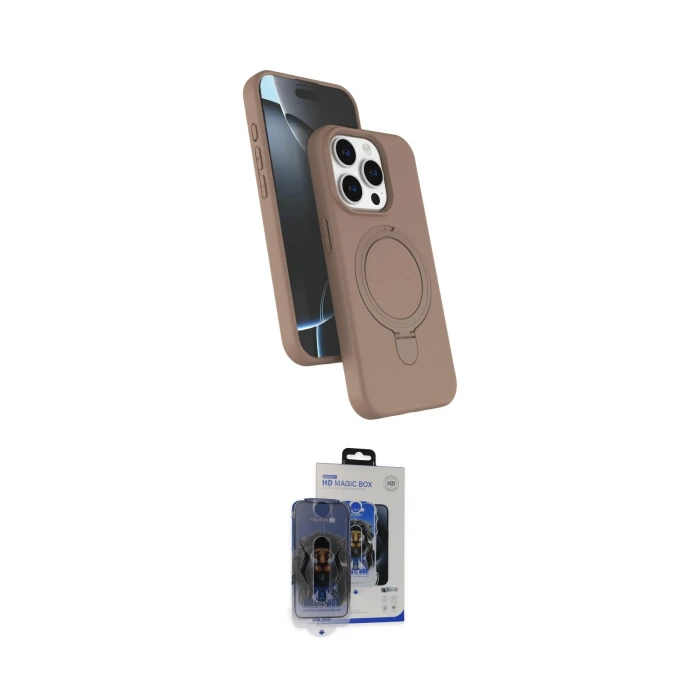 ieg™ iPhone 15 Pro Max Kılıf İz Işık Koleksiyonu - Siyah Vanessa Magic Cam