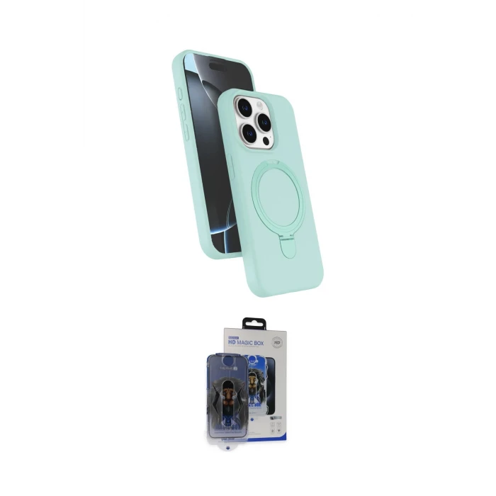 ieg™ iPhone 15 Pro Max Kılıf İz Işık Koleksiyonu - Siyah Vanessa Magic Cam