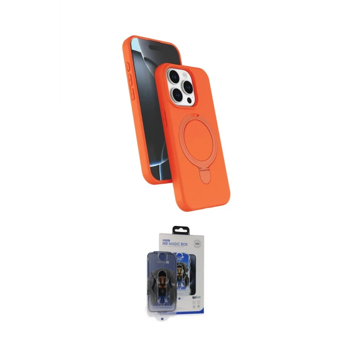 ieg™ iPhone 15 Pro Max Kılıf İz Işık Koleksiyonu - Siyah Vanessa Magic Cam