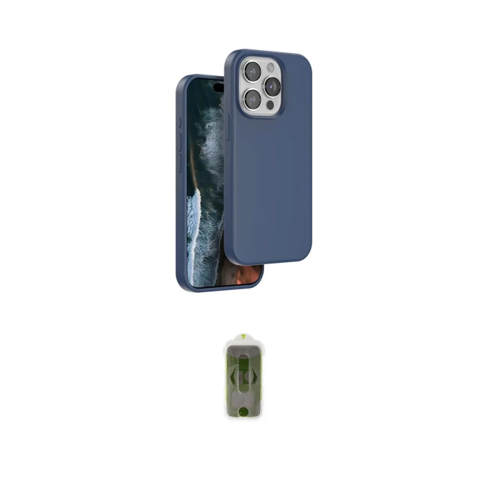 ieg™ iPhone 15 Pro Max Kılıf Kıvılcım Çizgi Serisi - Siyah Joko Magic 5D Hayalet Cam