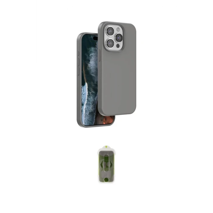 ieg™ iPhone 15 Pro Max Kılıf Kıvılcım Çizgi Serisi - Siyah Joko Magic 5D Hayalet Cam