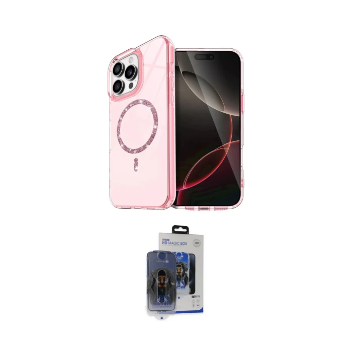 ieg™ iPhone 15 Pro Max Kılıf Kıvılcım Form Prime - Siyah Vanessa Magic Cam