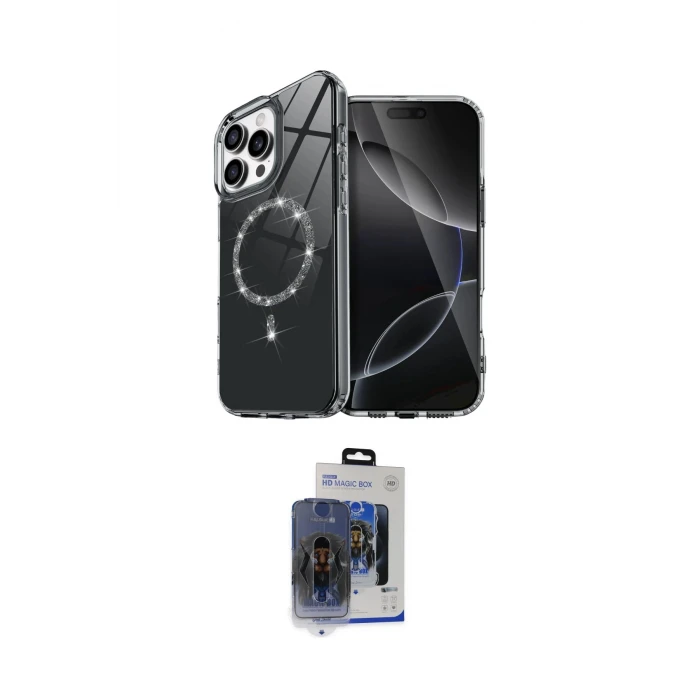 ieg™ iPhone 15 Pro Max Kılıf Kıvılcım Form Prime - Siyah Vanessa Magic Cam