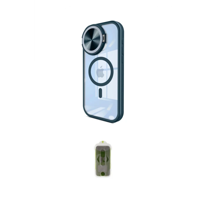 ieg™ iPhone 15 Pro Max Kılıf Kıvılcım Modern Koleksiyonu - Siyah Joko Magic 5D Hayalet Cam