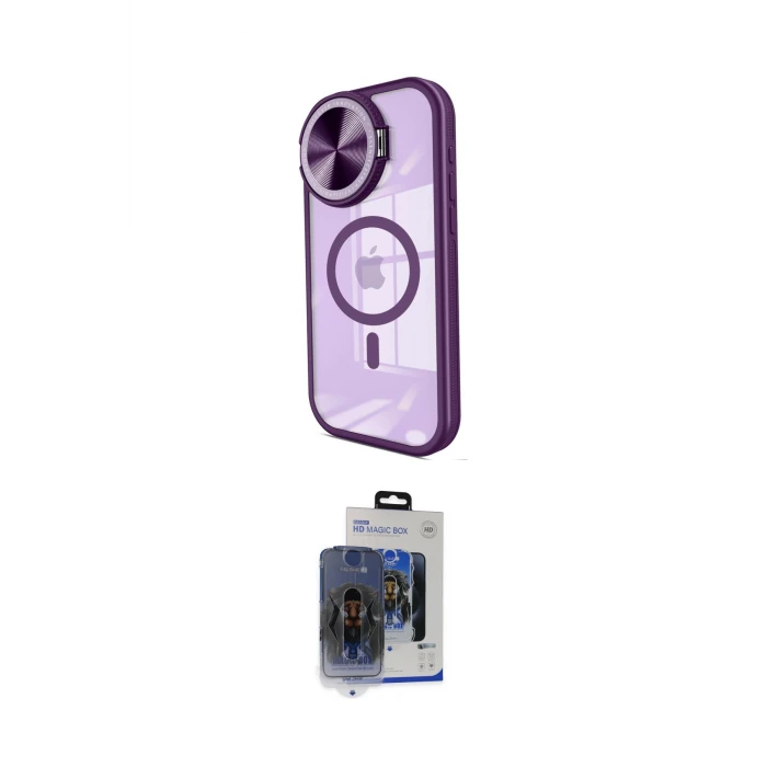 ieg™ iPhone 15 Pro Max Kılıf Kıvılcım Modern Koleksiyonu - Siyah Vanessa Magic Cam