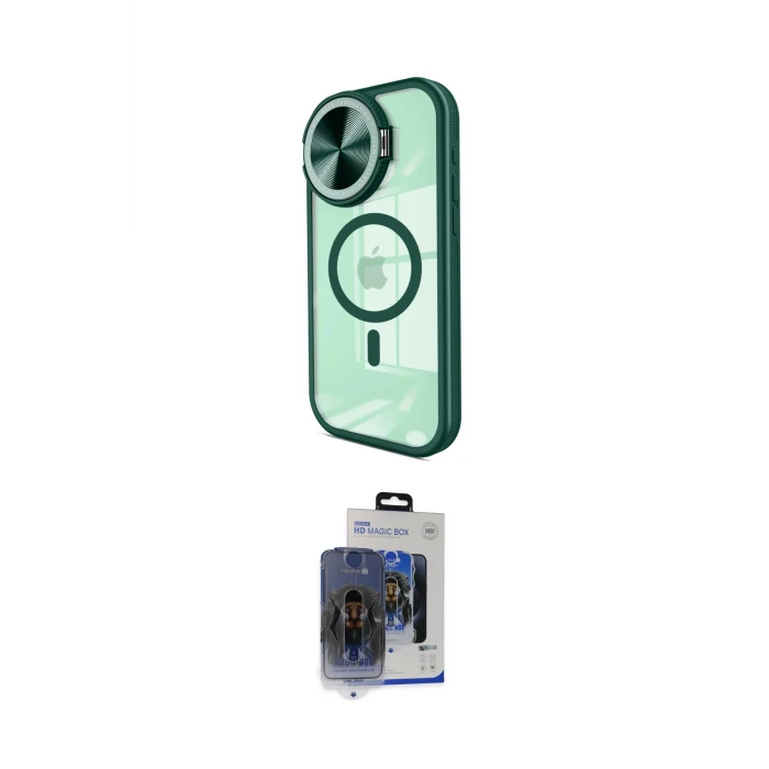 ieg™ iPhone 15 Pro Max Kılıf Kıvılcım Modern Koleksiyonu - Siyah Vanessa Magic Cam