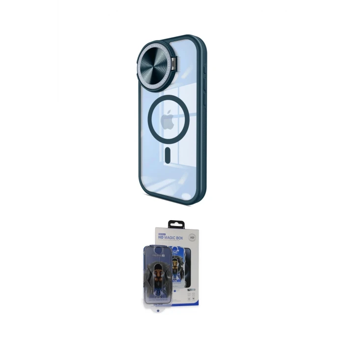 ieg™ iPhone 15 Pro Max Kılıf Kıvılcım Modern Koleksiyonu - Siyah Vanessa Magic Cam