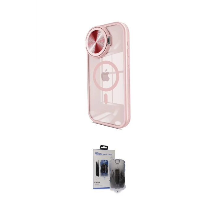 ieg™ iPhone 15 Pro Max Kılıf Kıvılcım Modern Koleksiyonu - Siyah Vanessa Magic Hayalet Cam