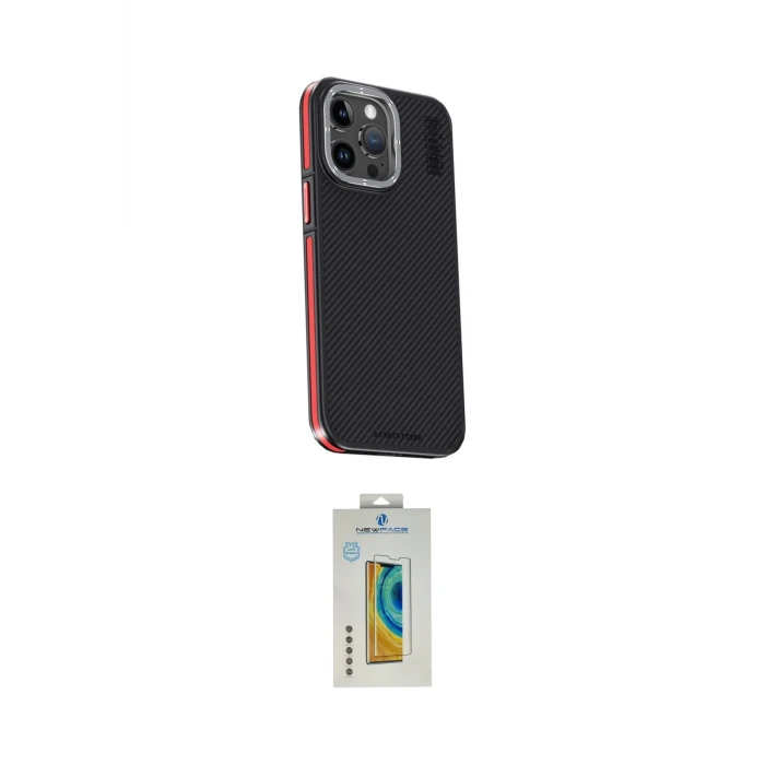 ieg™ iPhone 15 Pro Max Kılıf Kıvılcım Modern Özel Seri - Siyah Polymer Nano Ekran Koruyucu