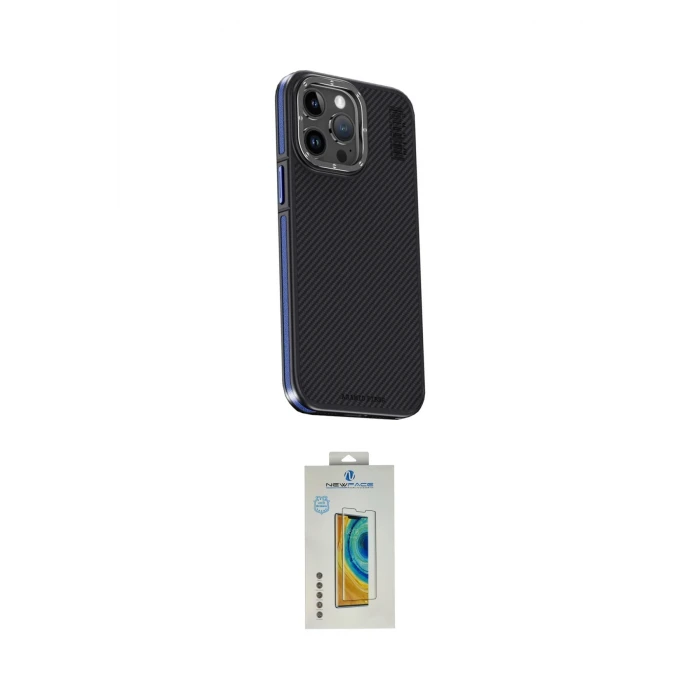 ieg™ iPhone 15 Pro Max Kılıf Kıvılcım Modern Özel Seri - Siyah Polymer Nano Ekran Koruyucu