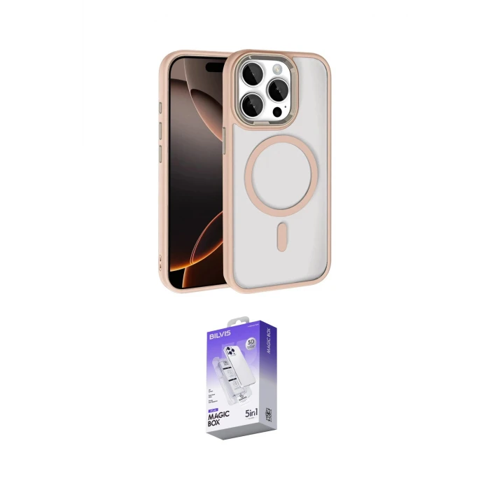 ieg™ iPhone 15 Pro Max Kılıf Kıvılcım Prime - Siyah Bilvis 5in1 3D Magic Cam Ekran Koruyucu