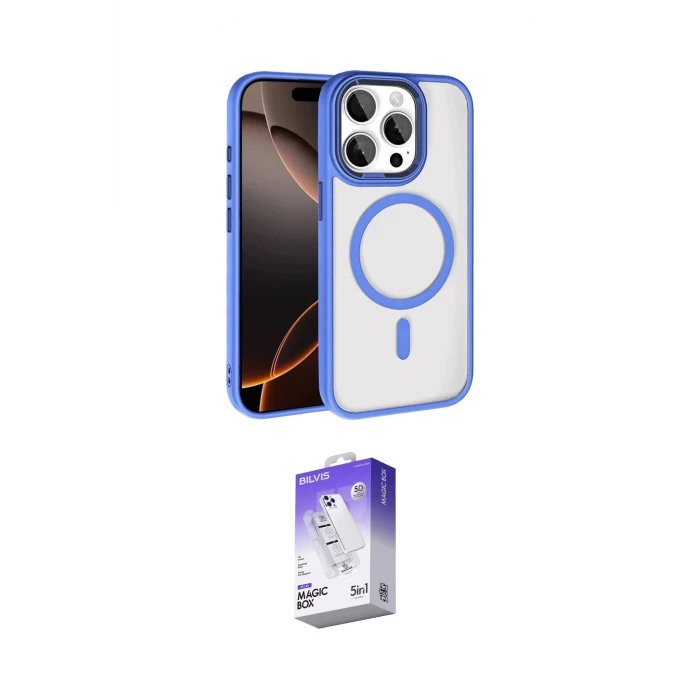 ieg™ iPhone 15 Pro Max Kılıf Kıvılcım Prime - Siyah Bilvis 5in1 3D Magic Cam Ekran Koruyucu