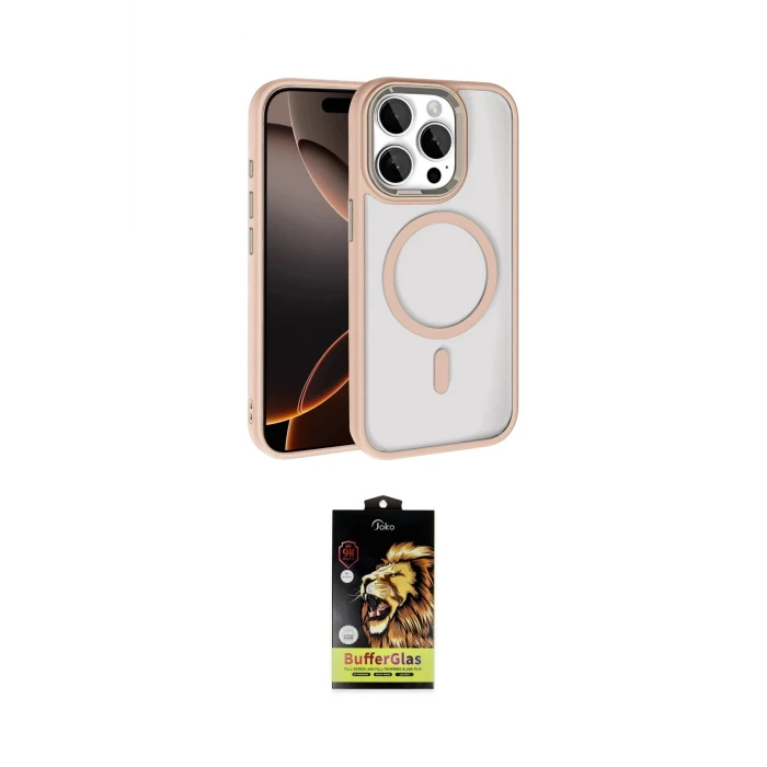 ieg™ iPhone 15 Pro Max Kılıf Kıvılcım Prime - Siyah Buffer Cam Ekran Koruyucu