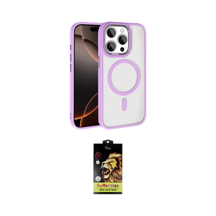 ieg™ iPhone 15 Pro Max Kılıf Kıvılcım Prime - Siyah Buffer Cam Ekran Koruyucu