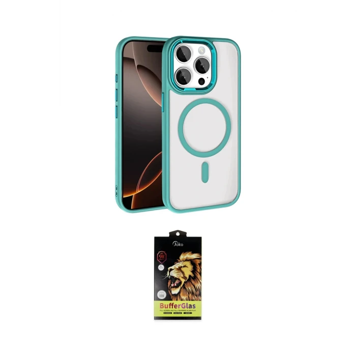 ieg™ iPhone 15 Pro Max Kılıf Kıvılcım Prime - Siyah Buffer Cam Ekran Koruyucu