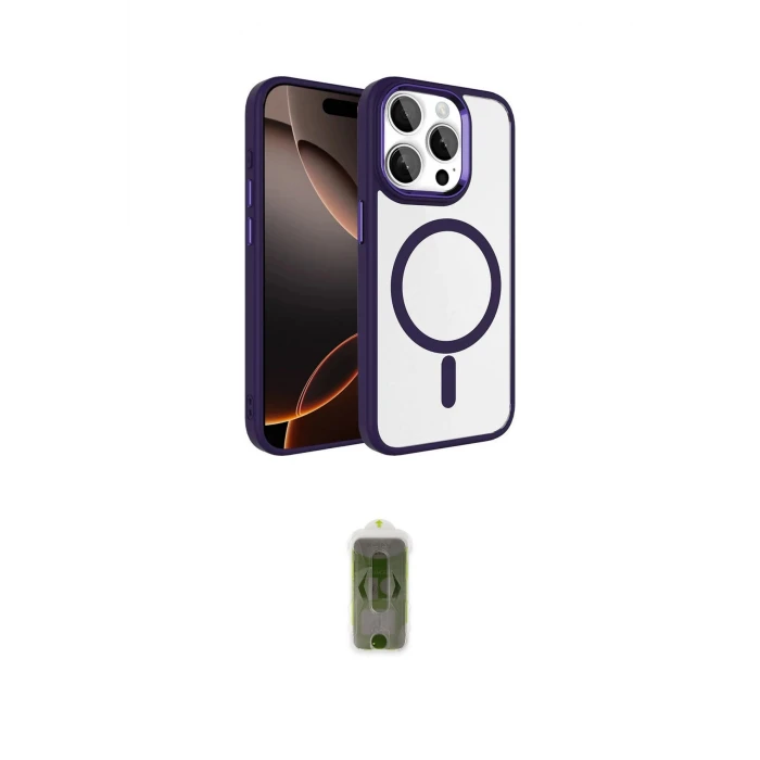 ieg™ iPhone 15 Pro Max Kılıf Kıvılcım Prime - Siyah Joko Magic 5D Hayalet Cam