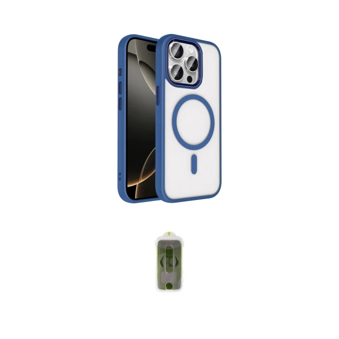 ieg™ iPhone 15 Pro Max Kılıf Kıvılcım Prime - Siyah Joko Magic 5D Hayalet Cam