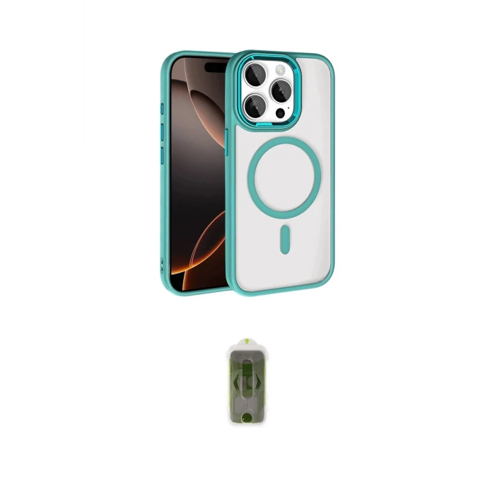 ieg™ iPhone 15 Pro Max Kılıf Kıvılcım Prime - Siyah Joko Magic 5D Hayalet Cam