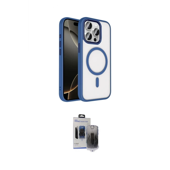 ieg™ iPhone 15 Pro Max Kılıf Kıvılcım Prime - Siyah Vanessa Magic Hayalet Cam