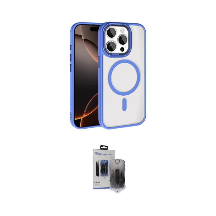 ieg™ iPhone 15 Pro Max Kılıf Kıvılcım Prime - Siyah Vanessa Magic Hayalet Cam