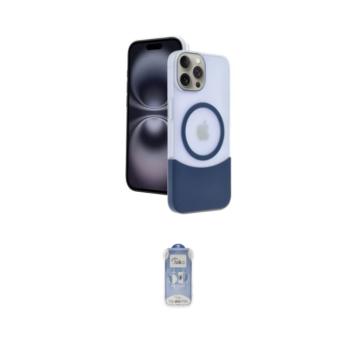 ieg™ iPhone 15 Pro Max Kılıf Kozmos Form Özel Seri - Siyah Joko Magic 5D Cam