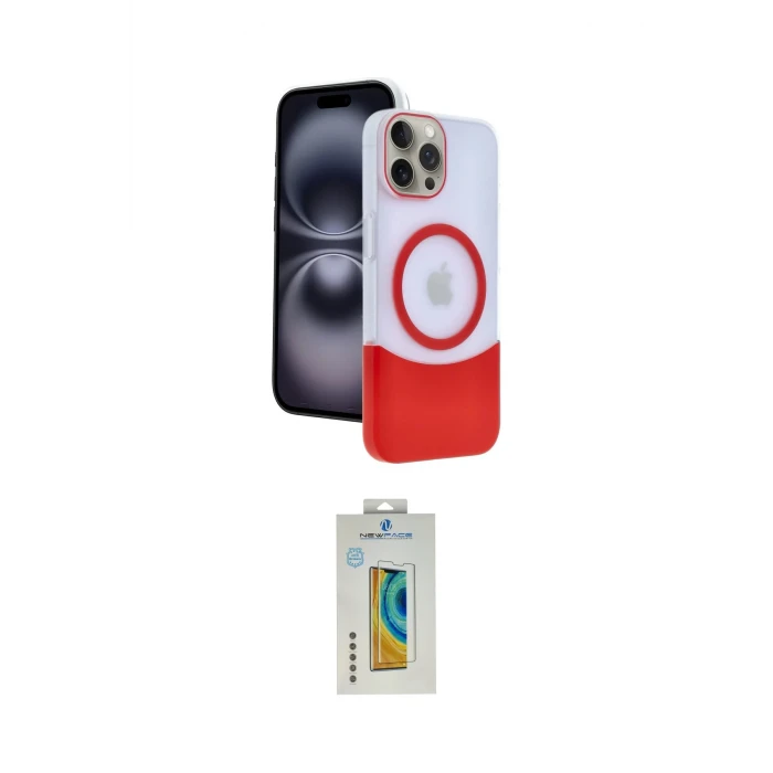 ieg™ iPhone 15 Pro Max Kılıf Kozmos Form Özel Seri - Siyah Polymer Nano Ekran Koruyucu