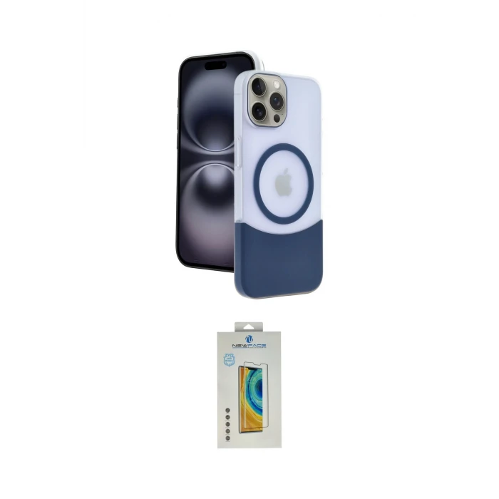ieg™ iPhone 15 Pro Max Kılıf Kozmos Form Özel Seri - Siyah Polymer Nano Ekran Koruyucu
