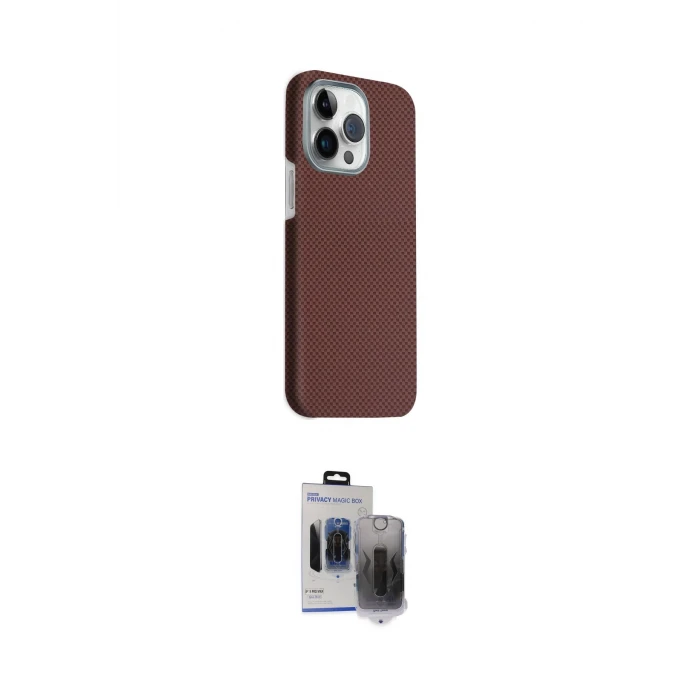ieg™ iPhone 15 Pro Max Kılıf Kozmos Klasik Prime - Siyah Vanessa Magic Hayalet Cam