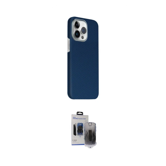 ieg™ iPhone 15 Pro Max Kılıf Kozmos Klasik Prime - Siyah Vanessa Magic Hayalet Cam