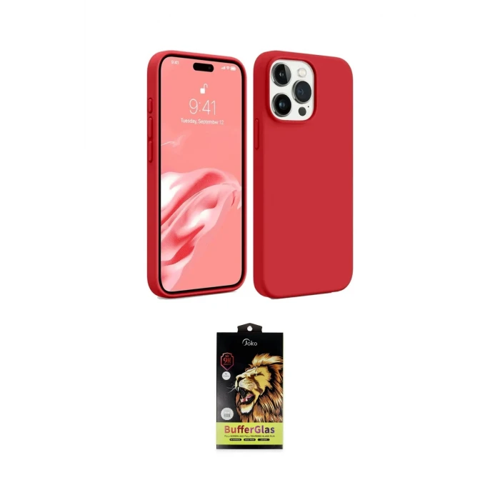 ieg™ iPhone 15 Pro Max Kılıf Kozmos Yansıma Özel Seri - Siyah Buffer Cam Ekran Koruyucu