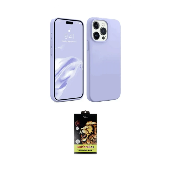 ieg™ iPhone 15 Pro Max Kılıf Kozmos Yansıma Özel Seri - Siyah Buffer Cam Ekran Koruyucu