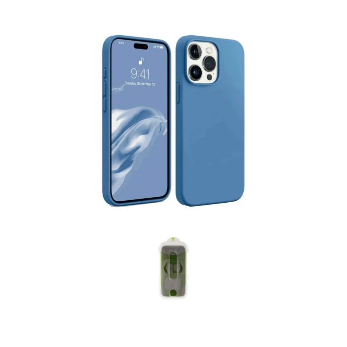 ieg™ iPhone 15 Pro Max Kılıf Kozmos Yansıma Özel Seri - Siyah Joko Magic 5D Hayalet Cam